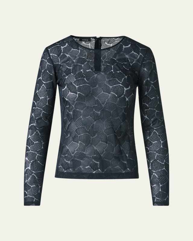 Techno Broken Stone Jacquard Long-Sleeve Shirt